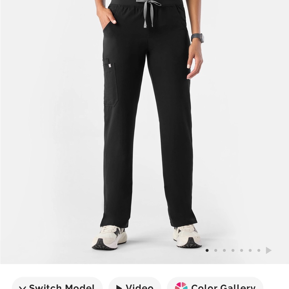 Figs Black Jogger Pants with Drawstring